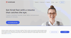 Desktop Screenshot of kickresume.com